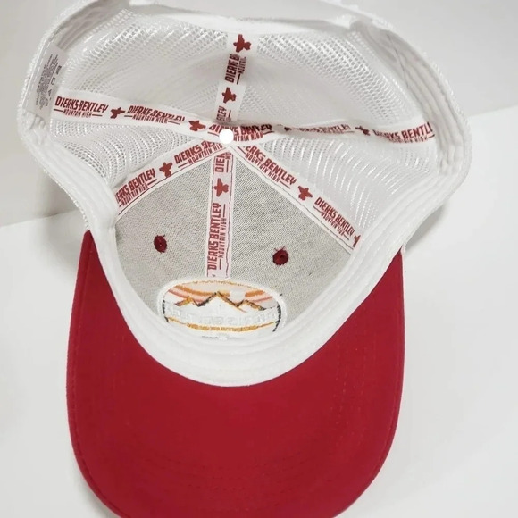 NWOT,Dierks Bently Mountain High Snapback Trucker Hat With  Patch,Red/White. - Picture 4 of 7